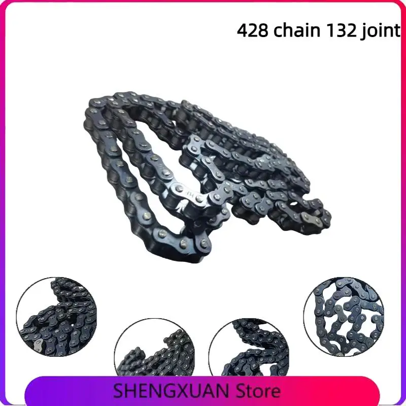 

Black 428 chain, used for motorcycle, off-road bicycle, go kart accessories