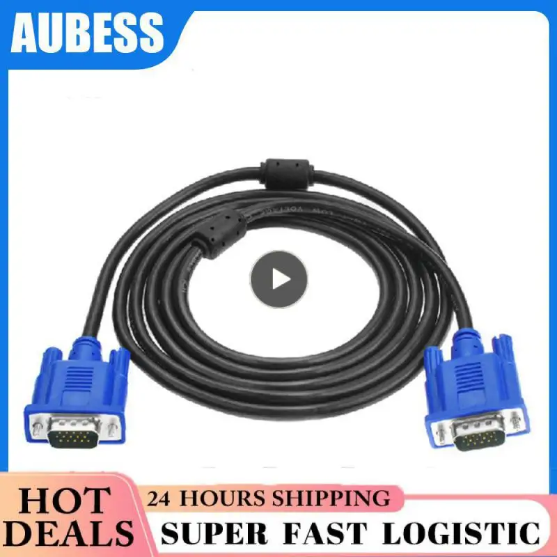 VGA Cable Computer Monitor TV Projector Cable VGA Video Extension Line 1.5/3/5/ Meters 1440*900P