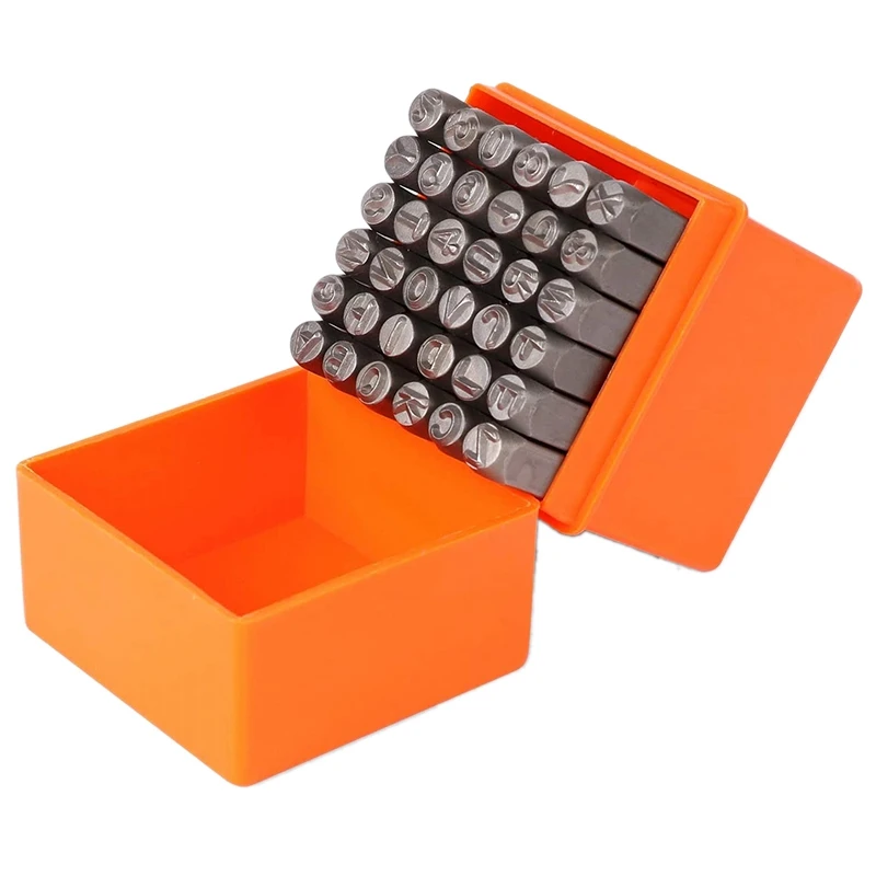 Ensemble de tampons à lettres et chiffres de 3 mm (A-Z & 0-9) A68P-36 pièces, parfait pour l'impression sur métal, plastique, bois, cuir