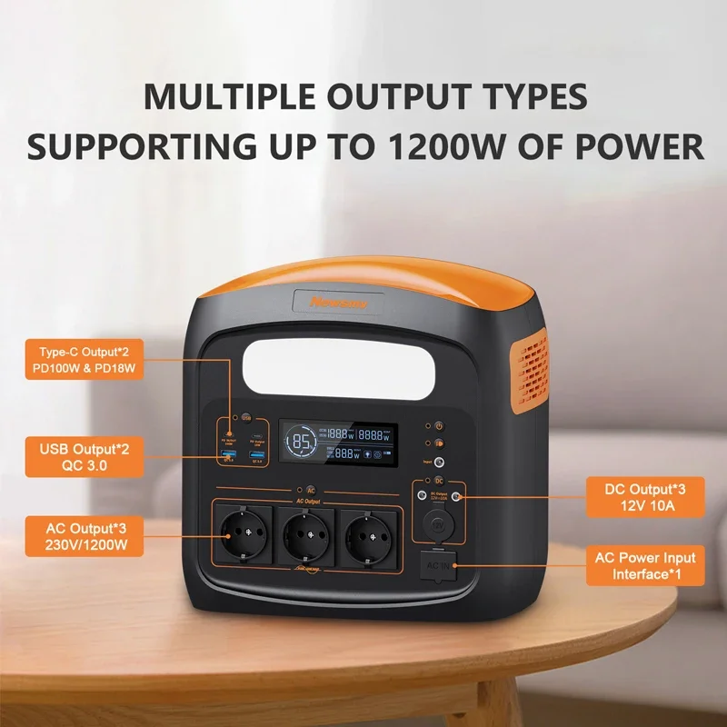 Dihe 1500w power station power bank charging station low price 110v 220v solar portable power station