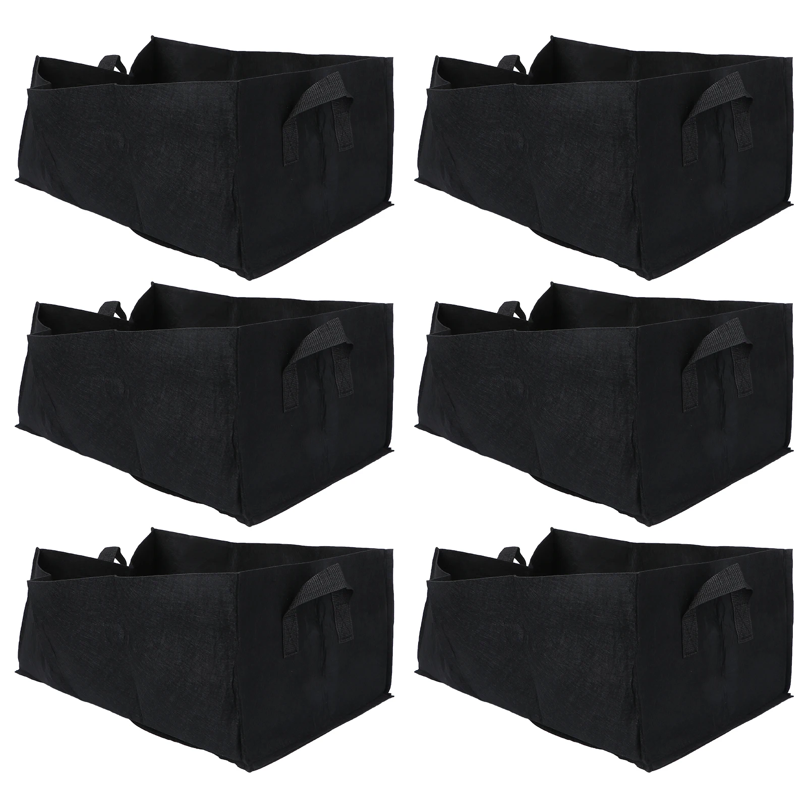 

6pcs Grow Bags Planting Fabric Square Thicken Garden Small Pots Gardening Reusable EcoFriendly Durable Ideal Herb Vegetable