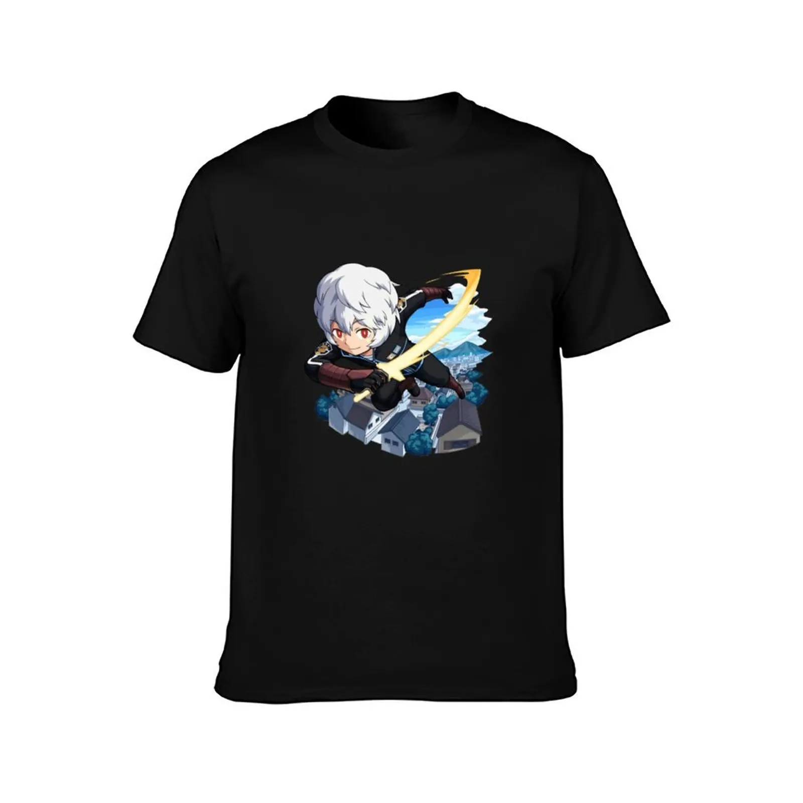 world trigger T-Shirt, Summer Casual Cotton Tee, Oversized Streetwear Tops, Vintage Graphic Print, Loose Fit Short Sleeve