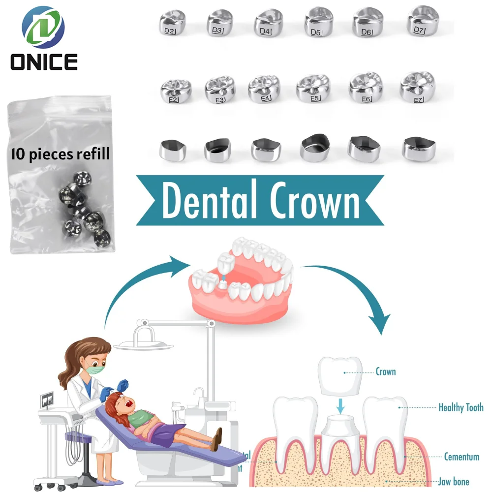 

DUR Корея Shinhung детская корона 10 шт./кор. основная молярная детская корона временная корона для зубов детская корона стоматологическая детская корона для зубов