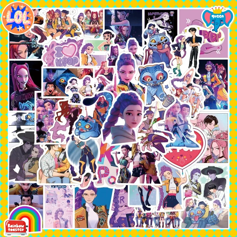 110 قطعة لطيف KPop شيطان الصيادين لغز ملصقات جعل وجه الكرتون DIY بها بنفسك الهاتف المحمول الأمتعة سكيت الكتابة على الجدران الشارات