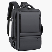 Mens Business Carry On Travel Backpack Flight Approved 40L Expandable Water Resistant 16\