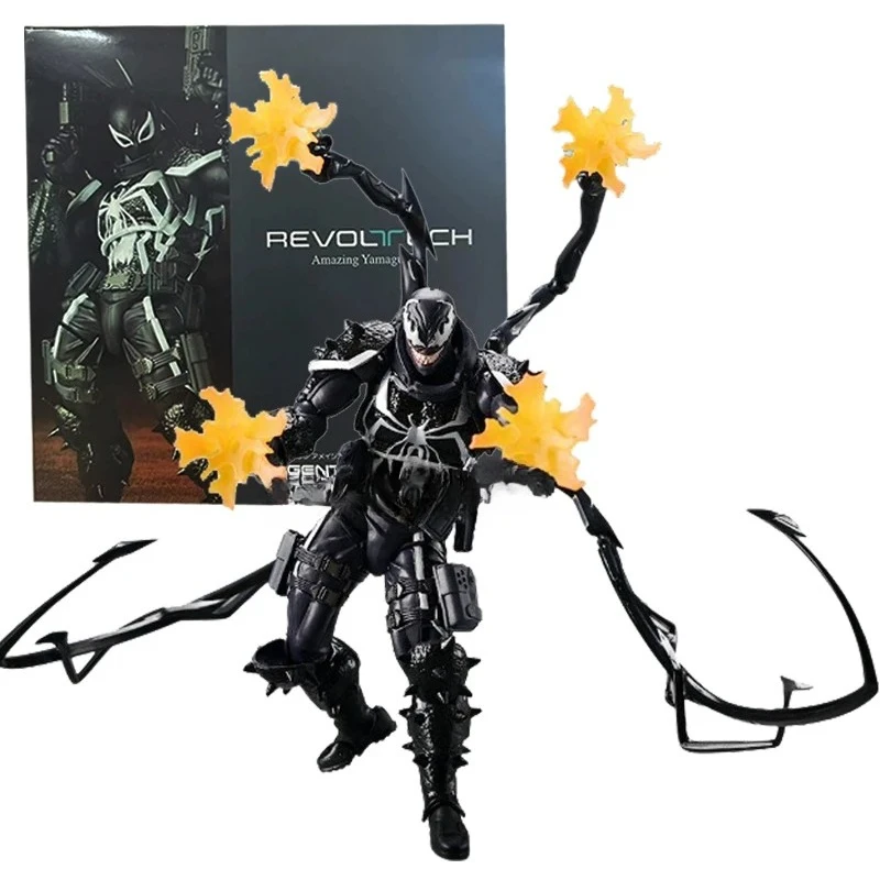 Image of Actionfigur von Agent Venom Kaiyodo Revoltech Marvel PVC Figur Bewegliche Sammlerfigur Eugene Thompson Ko Modell Spielzeug Geschenk