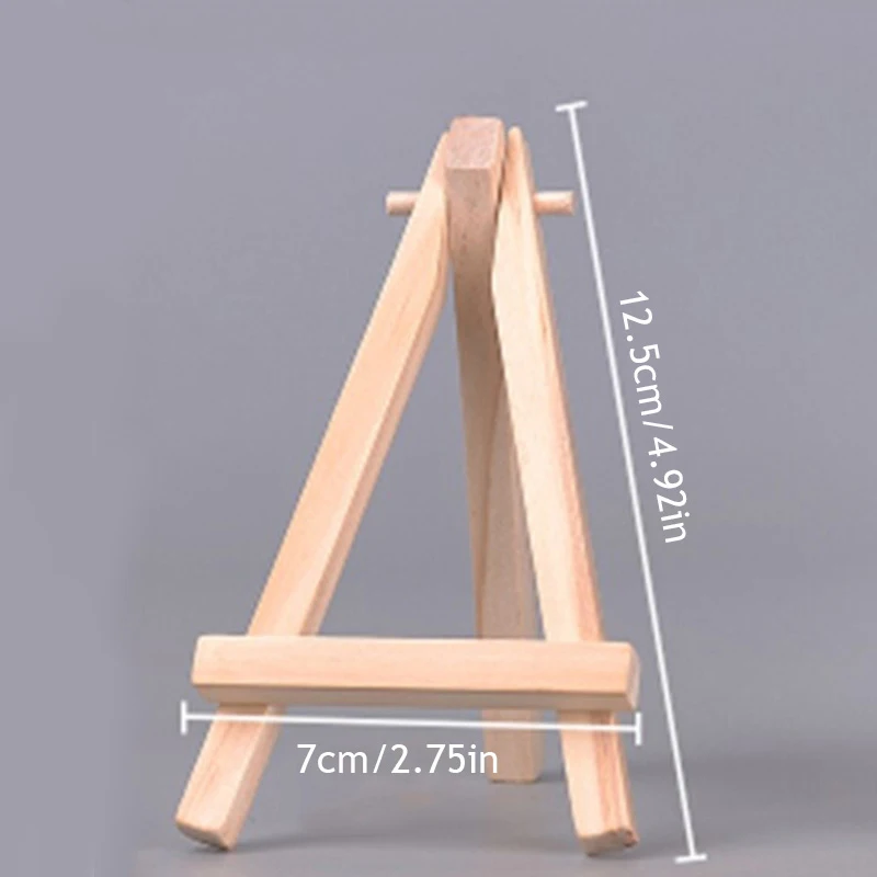 1pcs Natural Wood Mini Easel Frame Tripod Display Holder Meeting Wedding Table Name Card Stand Children Painting Display Craft