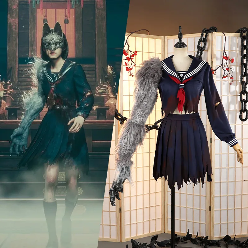 

Silent Hill Game Hinako Shimizu Cosplay Costume Women's School JK Uniform Hill Fox mutant outfit Hallowen Carnival Party Outfit