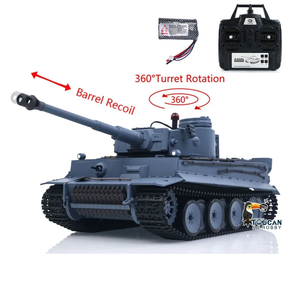 Heng Long 1/16 RC Tank 7.0 Tiger I Plastic Radio Control Tanks Model 3818 W/ 360° Turret Barrel Recoil Remoted Panzer Toys - view 3