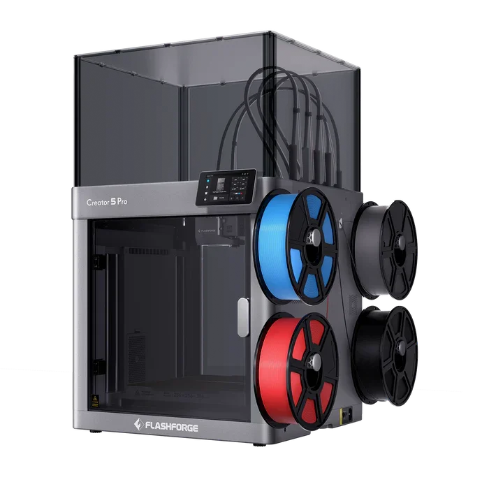 2026 New Flashforge C5 & C5Pro, Creator 5 Pro 4-Nozzle 3D FDM Pri nter with Active Chamber Heating, Multi-Color, 500% Faster