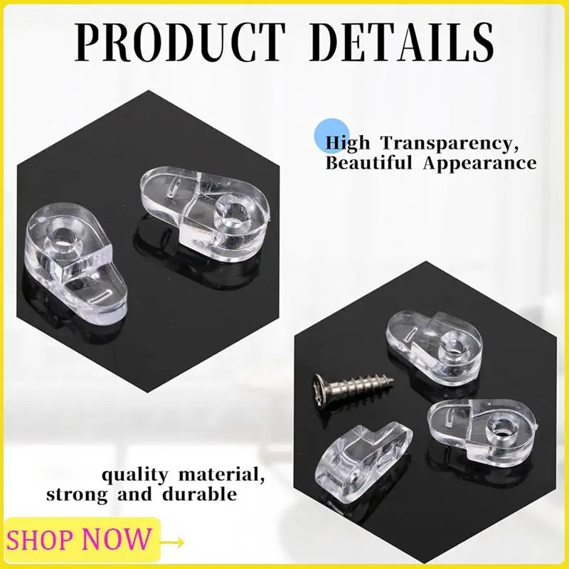 Especial 25 Pack Mirror Mounting Clips Kit, Round Mirror Hangers For Wall Glass Retainer Clips Kit Clear Mirror Mounting Clips
