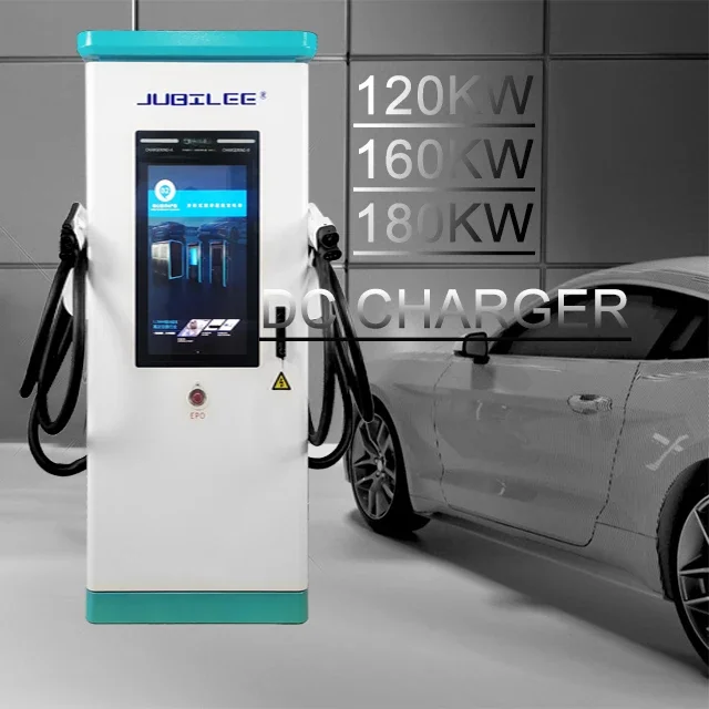 Bodenstehendes DC 120 kW 160 kW Ev-Ladegerät mit 27-Zoll-LCD-Digitalbeschilderung, Ladestation für Elektrofahrzeuge für Parkplätze