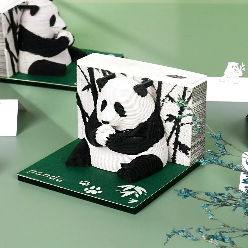 

Часы 3d календарь Panda Edition 3d настольный календарь Tear-Away 3d бумажный художественный блокнот Panda блокнот календарь для декора дома