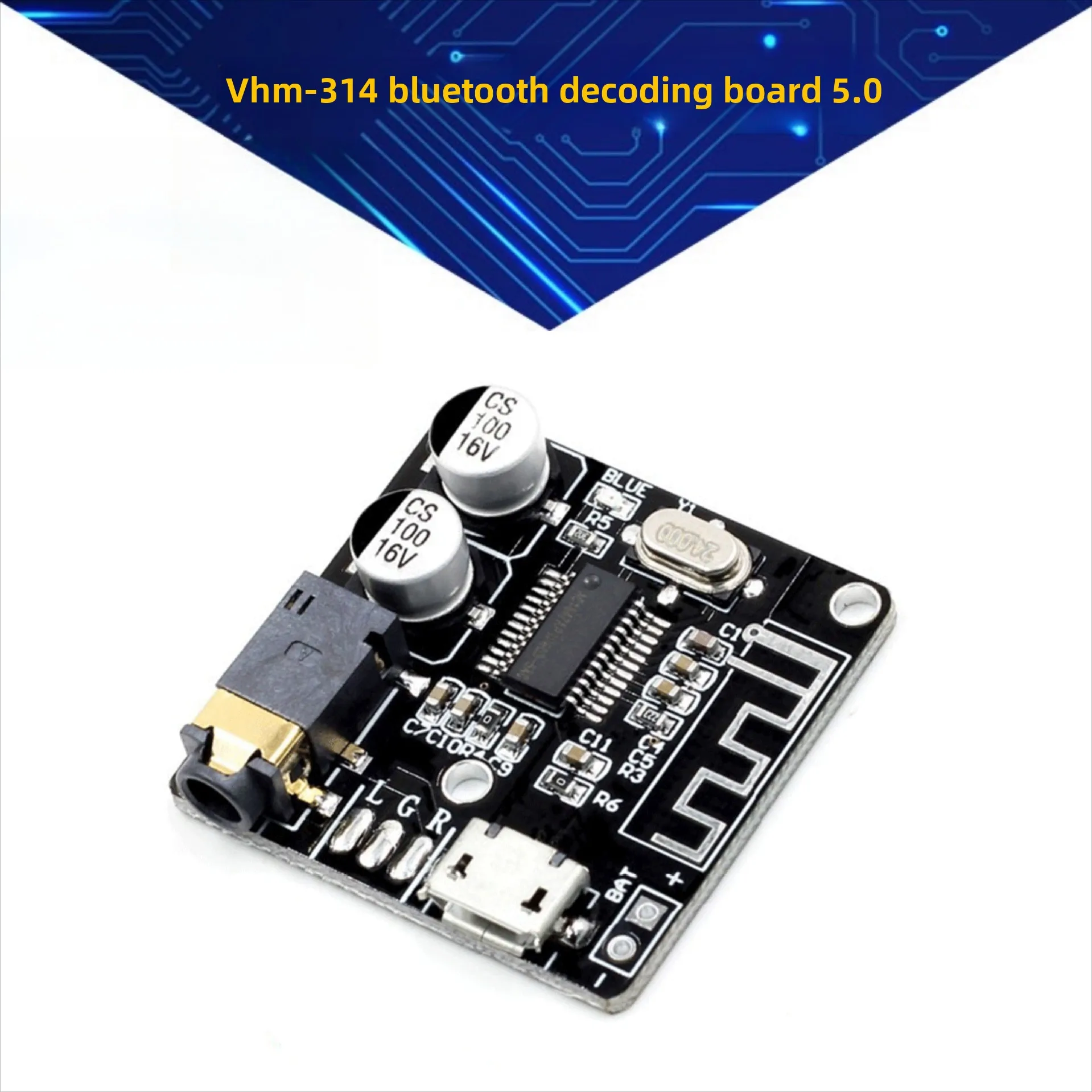 VHM-314 Bluetooth decoding board MP3 lossless car speaker power amplifier modified Bluetooth 5.0