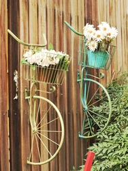 Bicycle Flower Rack Wall Hanging Garden Shop Decorations Courtyard Outdoor Entrance Terrace Balcony Landscape Layout Ornaments