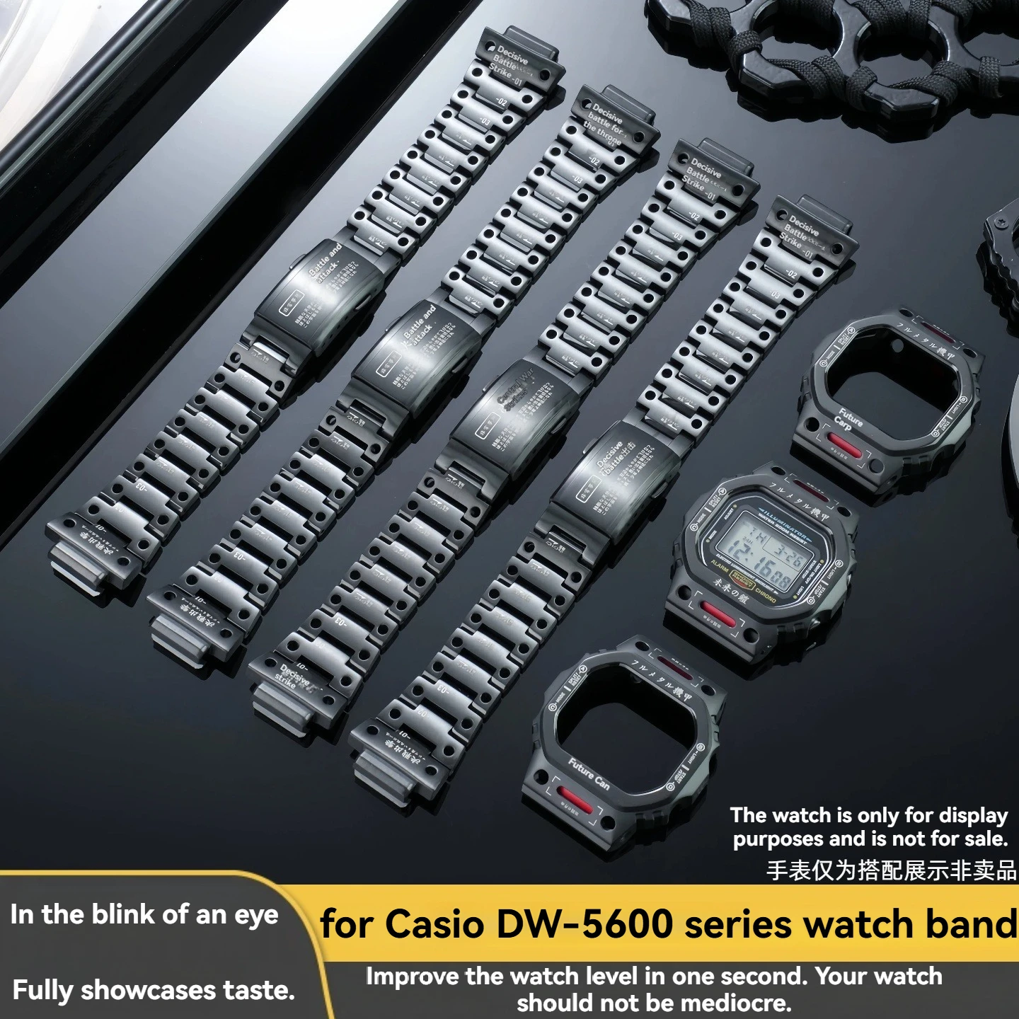 Stainless Steel Metal Case + Strap Mod Kit For Casio G-SHOCK DW5600 GW-B5600 GB-5600 GWX-5600 Men's Watch Bezel Band Replacement