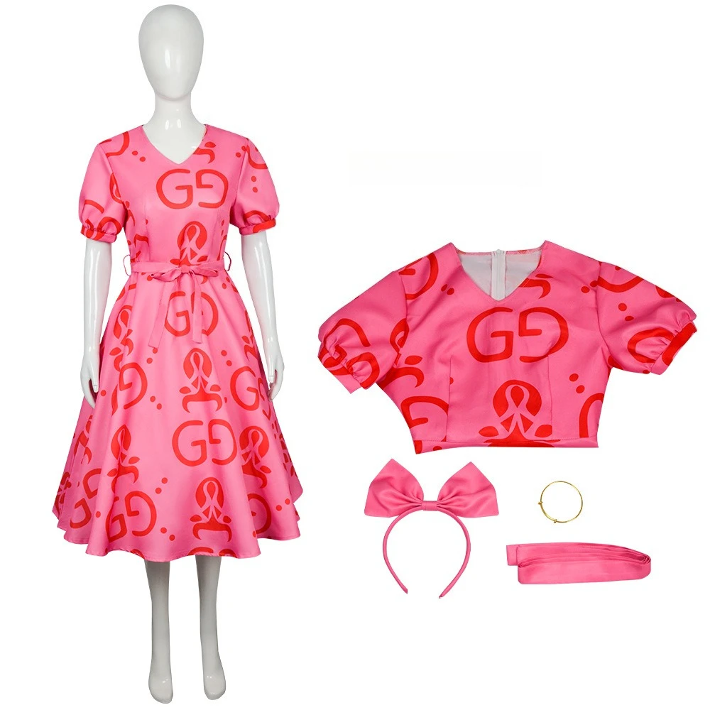 

Дочь Лулу, косплей, фильм, лиса, кролик 2, аниме-костюм, розовое платье с милым узором, кавайная милая Лолита для карнавальной вечеринки