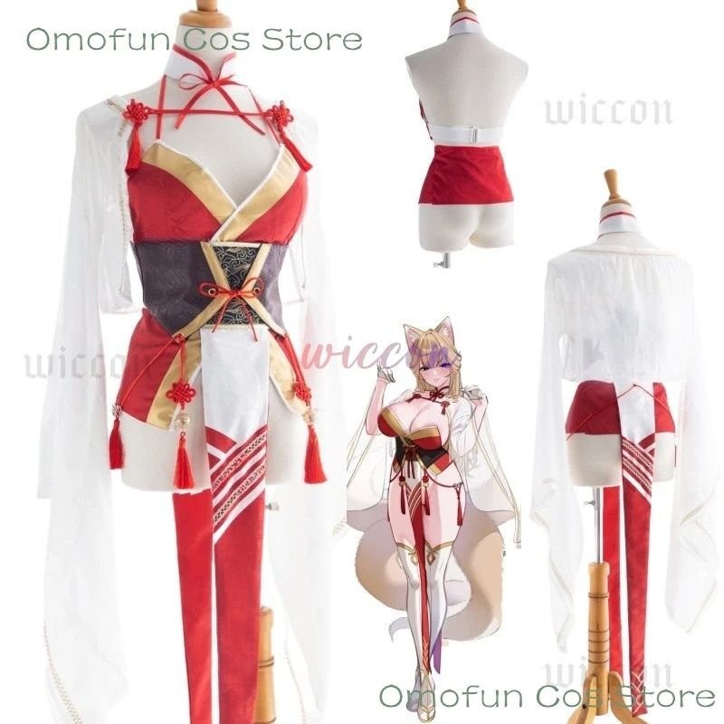 

Doujin Fox Cosplay Japanese Mai Shiranui Cosplay Costume Kimono Red Dress Yae Guuji Dress Party Outfit Sexy Uniform Women Costum