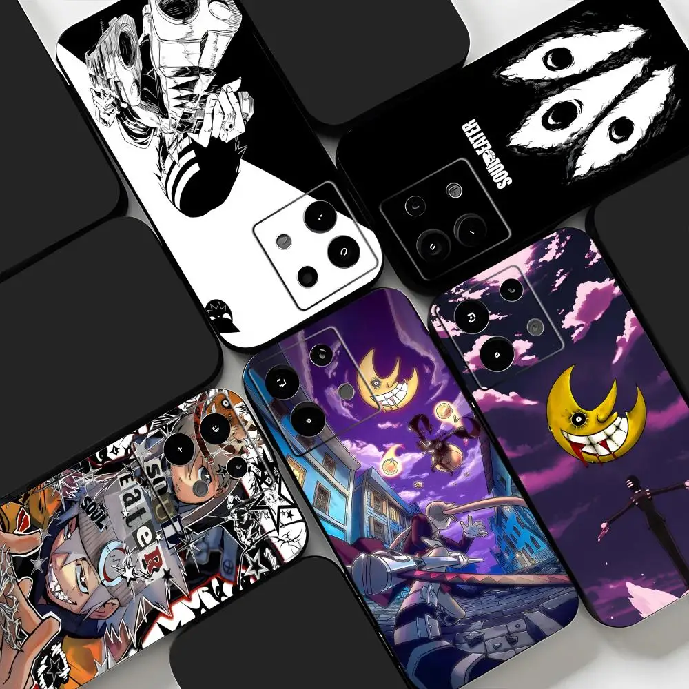Чехол для телефона с изображением аниме SOUL EATER для Redmi Note 14 13 12 11 Pro Plus S 5G 14C A3, мягкий черный чехол для телефона