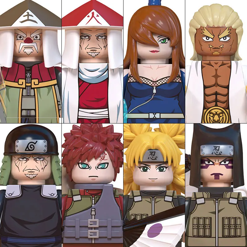 WM6111 Bloques de Construcción Naruto, Figura de Orochimaru, Boruto, Mitsuki, Gaara, Namikaze Minato, Tobirama, Accesorios de Figuras de Acción para Niños