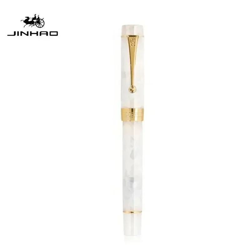 Imagem -05 - Jinhao Centennial Resin Fountain Pen Clipe de Ouro f ef m Nib Escrita Negócios Escritório Material Escolar Papelaria pk 9019 82 9013 100