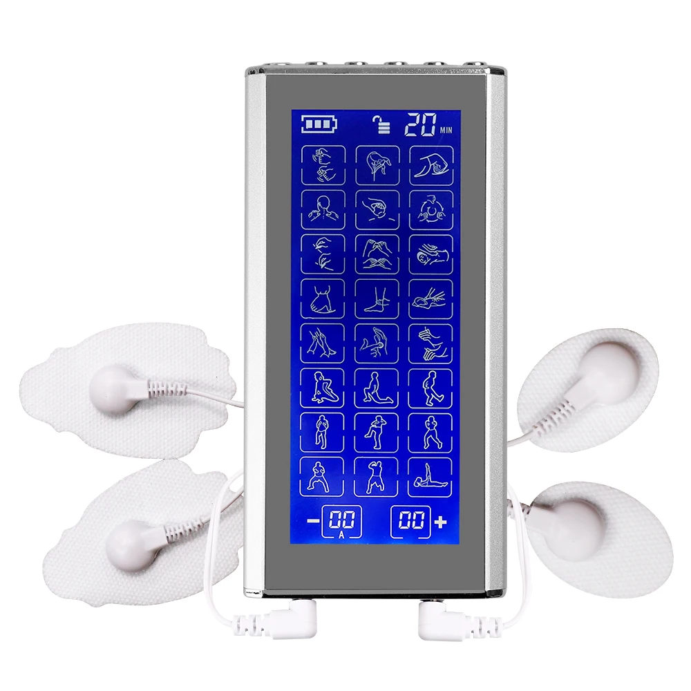 

24 Modes Electrical Tens Pulse Massager EMS Muscle Stimulator Acupuncture Digital Frequency Physiotherapy Machine Fat Burner