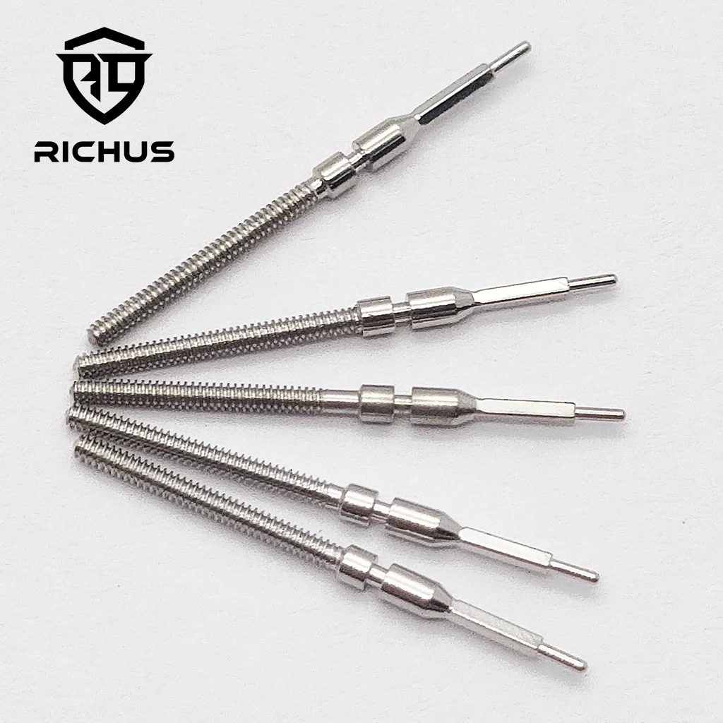 RICHUS 8200 8205 8215 821A Korona zegarka ze stali nierdzewnej Pasuje do Miyota 8200 8205 8215 821A Korona z mechanizmem automatycznym Części zegarka Korona