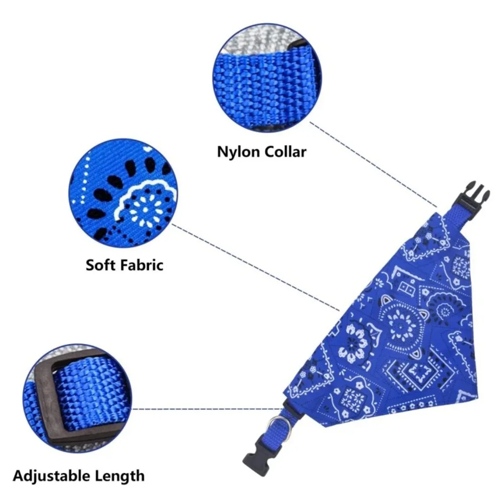 Pet Triangle Scarf Cat Dog Saliva Towel Printed Pets Dog Collar Adjustable Strap Kitten Puppy Saliva Neckerchief Pet Supplies view 5