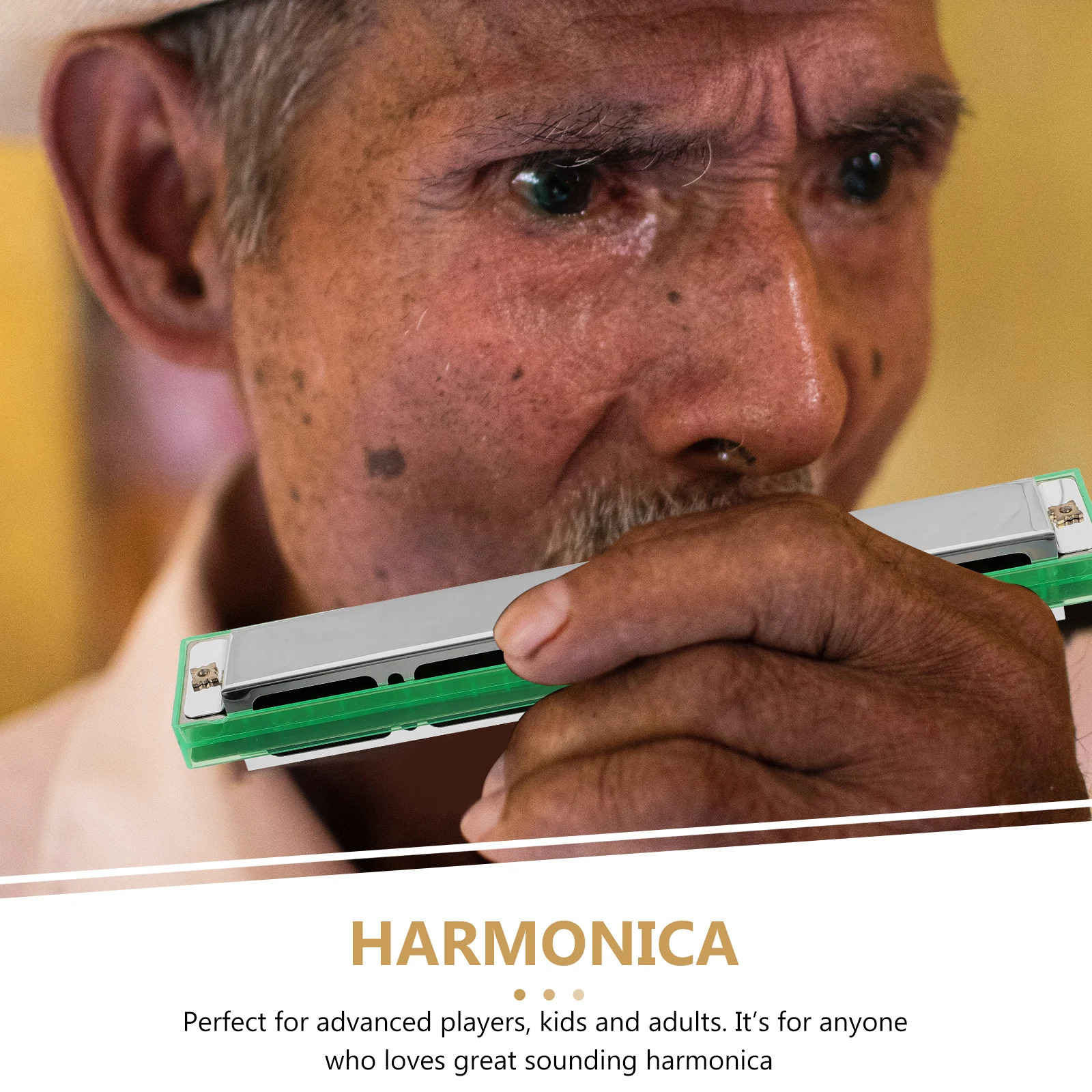 

24 Hole Key Harmonica Adult Harmonica ABS Material Durable Musical Instrument for Adults Kids Practice Small Toy Mouth gan