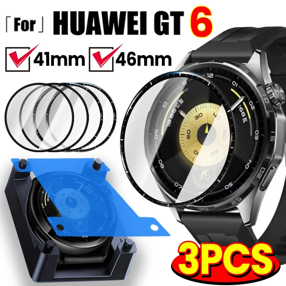 

1-3pcs Easy To Install for Huawei Watch GT6 41mm 46mm Screen Protectors Anti-scratch Auto-positioning Protective Films Not Glass