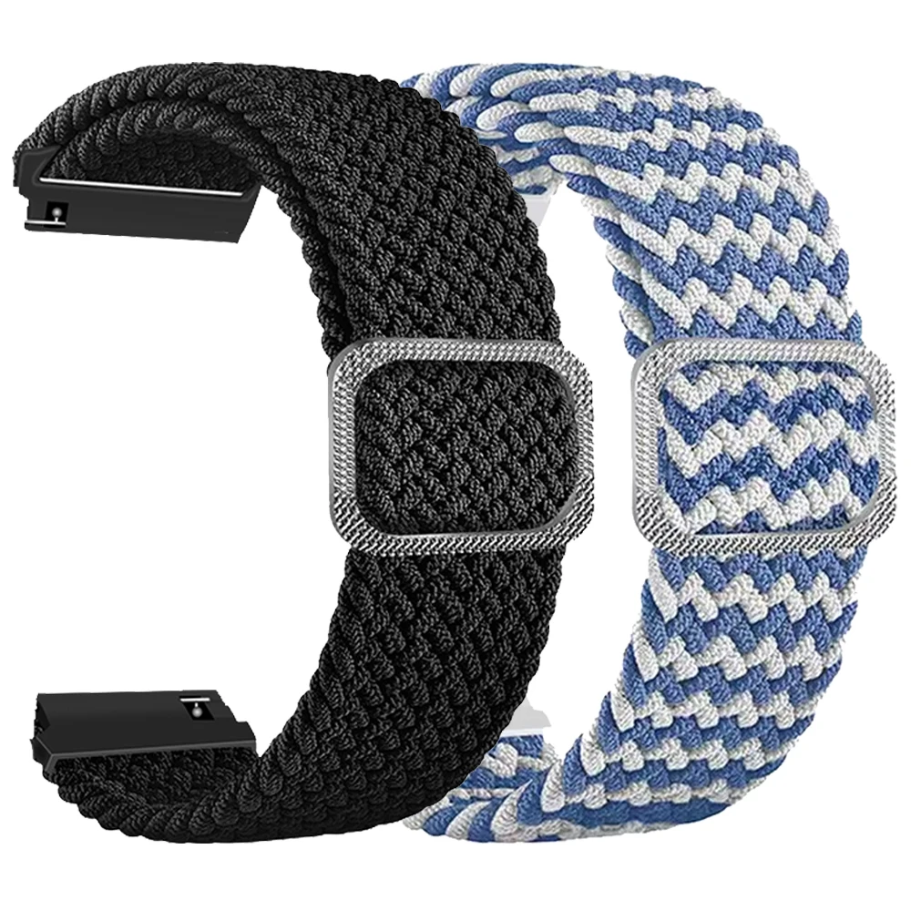 20 مللي متر 22 مللي متر حزام ساعة اليد ل Garmin Venu 3 مطاطا النايلون الفرقة Forerunner 265 255 الموسيقى Vivoactive 5 4 ل Garmin Venu Sq 2 سوار