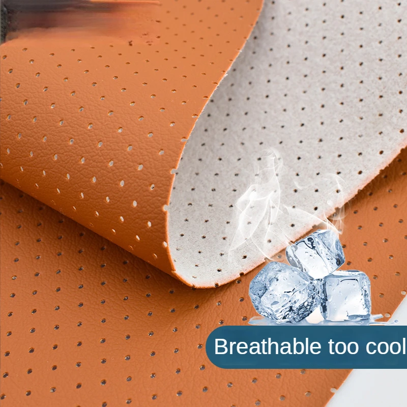 

Breathable Hole Faux Leather Fabric for Upholstery Sofa Covers Car Interior Diy Sewing Decorative PU Cloth 0.7mm Thick 100x137cm