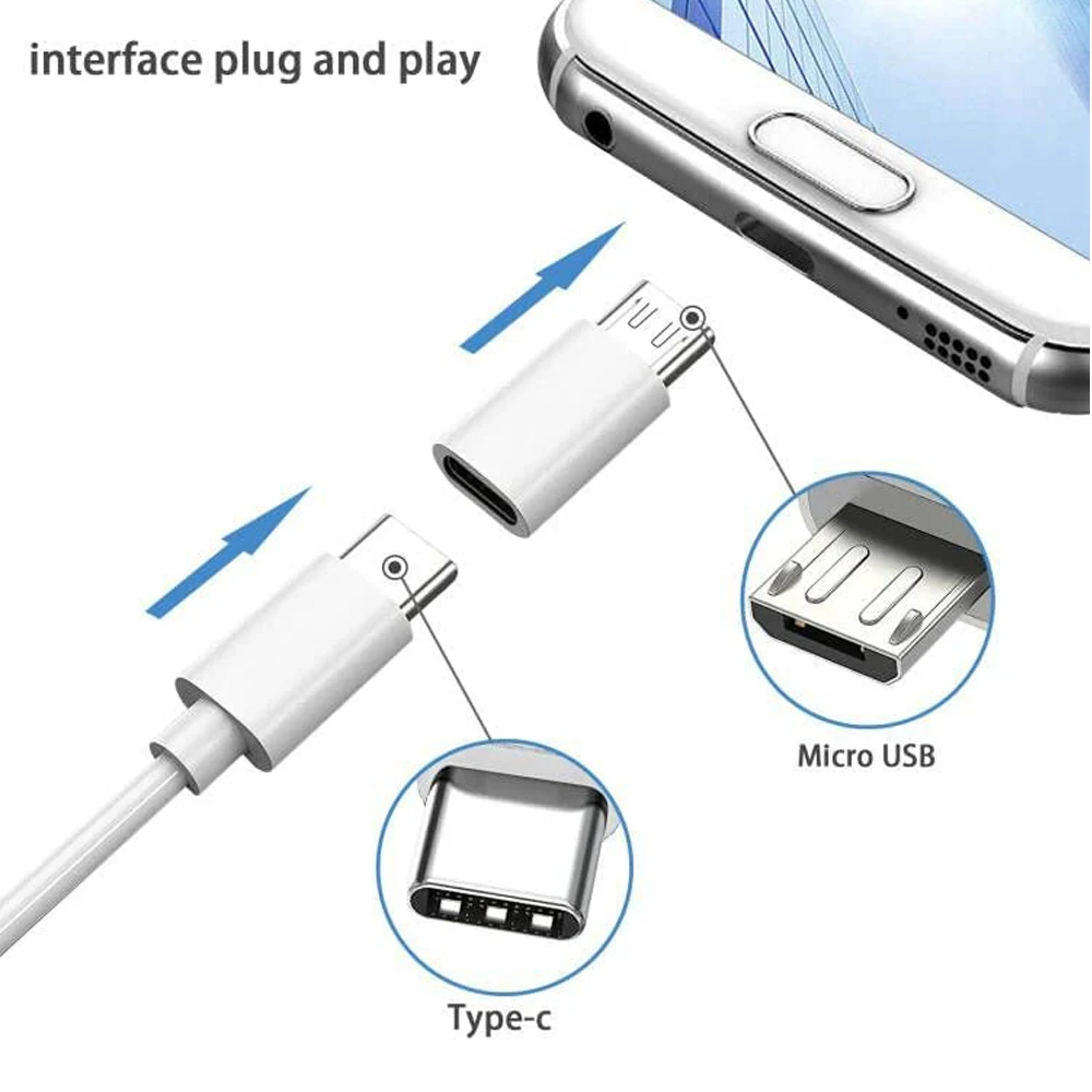 ประเภท C และไมโคร USB Wall Charger สีขาวสายไฟ5 V 1.5A US Adapter สำหรับ Android DC 5โวลต์อุปกรณ์