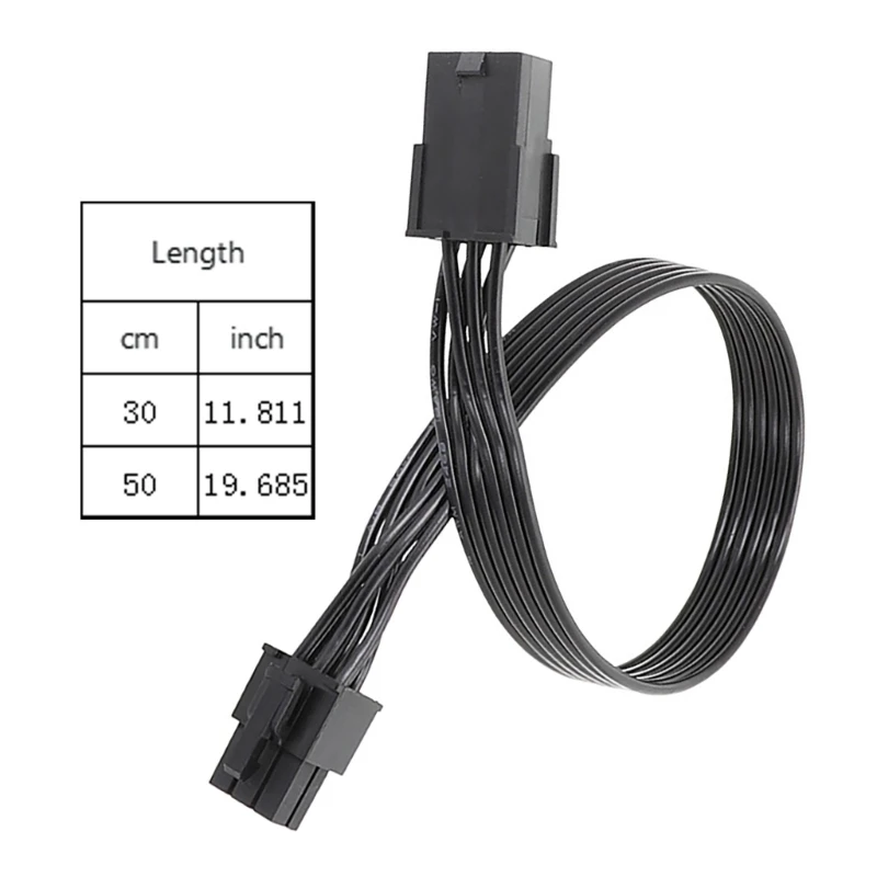 Cable de alimentación para tarjetas gráficas de 6 pines, Cable plano de extensión macho y hembra, Pcie, GPU