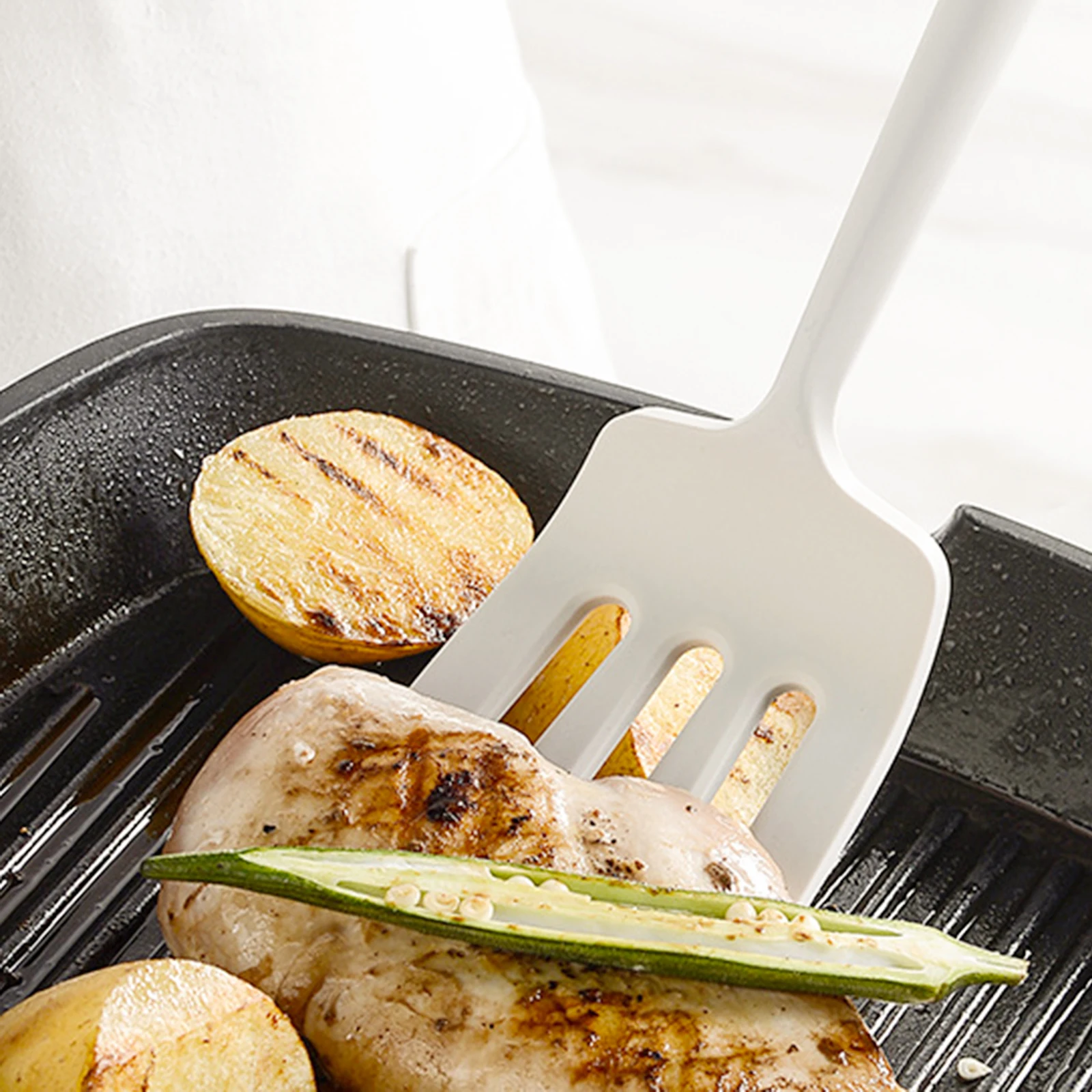 

Silicone Slotted Kitchen Utensil Heat Resistant Non Stick Cooking Tools Pancake Silicone Cooking Spatula Frying Shovel Baking