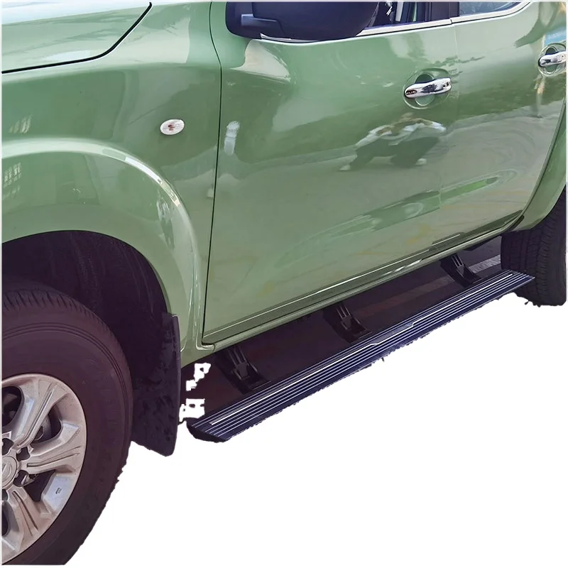 

Exterior Accessories Durable Aluminum Alloy Three bracket Electric Threshold steps for Nissan Navara Np300 pick-up