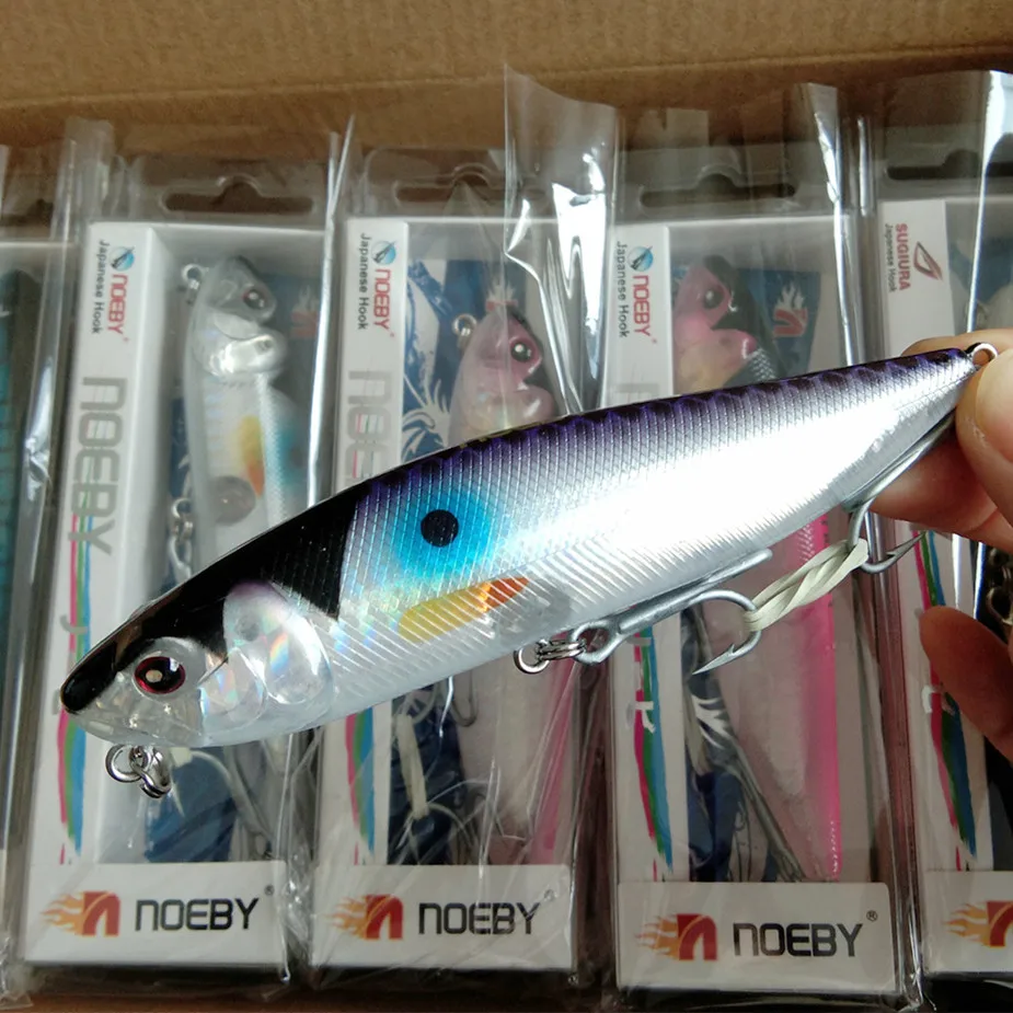 Noeby 115mm 25.5g Topwater Pencil Fishing Lure Surface Floating Bait Top Water Lures for Fishing Seabass Pike Feeder