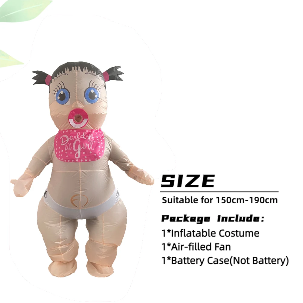 Boys Girls Giant Baby Inflatable Clothing Adult Cosplay Mascot Costume Halloween  Gender Reveal Party view 6