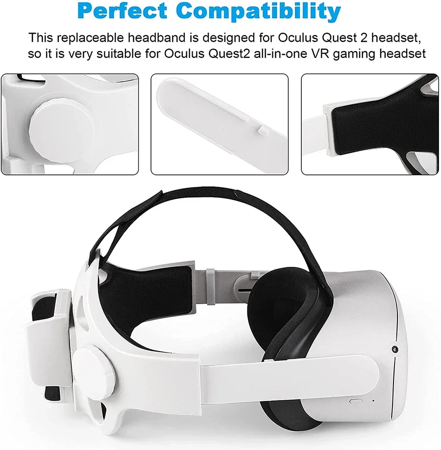 Adjustable Head Strap For Oculus Quest 2 Halo Strap With Powerbank Fixing Bracket Enhanced Headband For Quest 2 VR Accessories - view 4