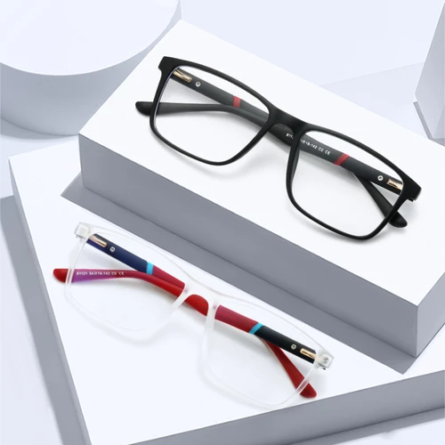 Imagen 2 del producto BLMUSA, gafas deportivas fotocromáticas ultraligeras informales para hombre, gafas graduadas personalizadas, gafas ópticas cuadradas para conducir para miopía