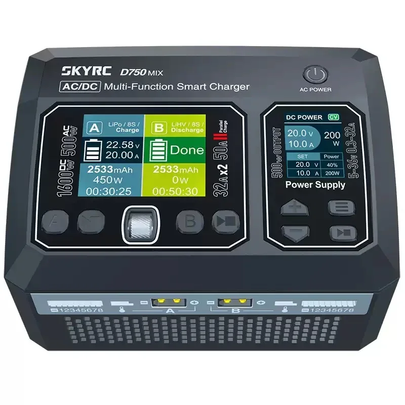 RoRuSSKYRC D750 MIX New High-Power 6S Balance Charger Supports 7S 8S Batteries AC/DC