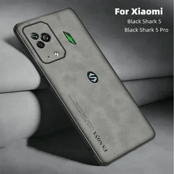 Luxury Leather Case For Xiaomi Black Shark 5 Pro Back Cover Silicone Full Protection Phone Case For BlackShark 3 4Pro Coque