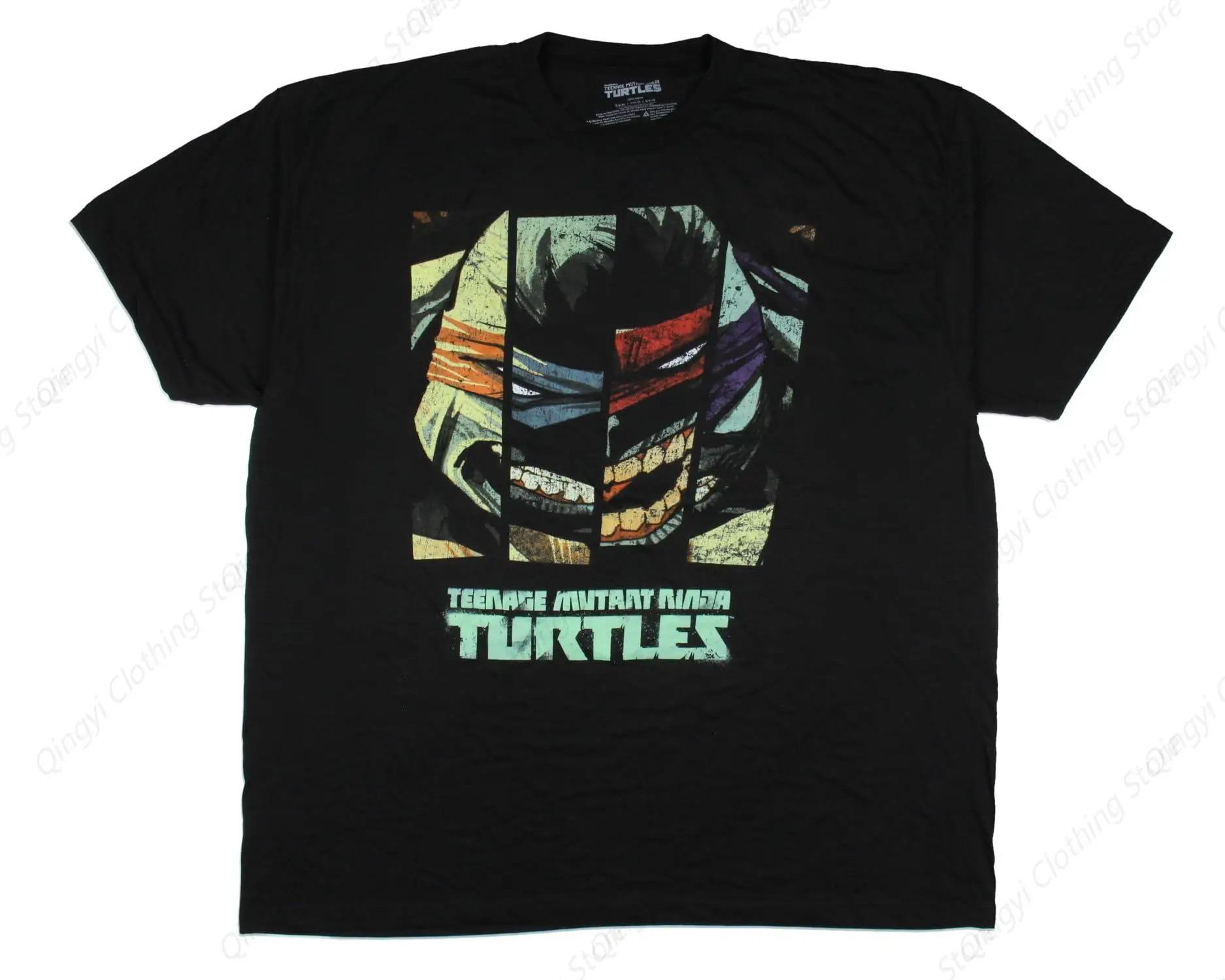 TMNT Men's Teenage Mutant Ninja Turtles Panels Adult Short Sleeve T-Shirt