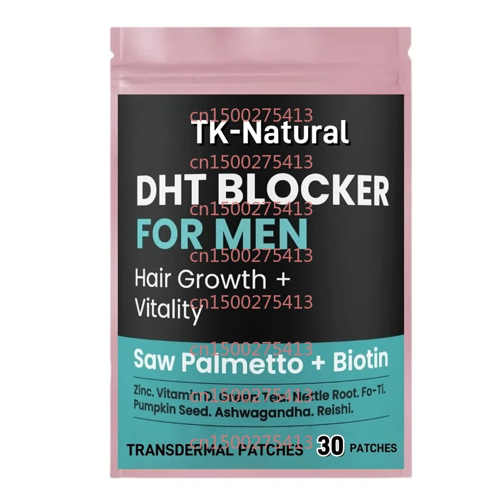 30 Patches DHT Blocker Transdermal Patches for Men With Saw Palmetto, Biotin Ultra Potent Hair Growth