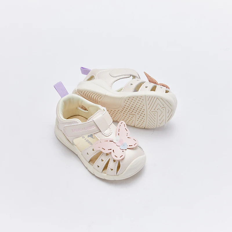 DB2221277 Dave Bella summer fashion baby girls cartoon appliques shoes cute children girl brand shoes