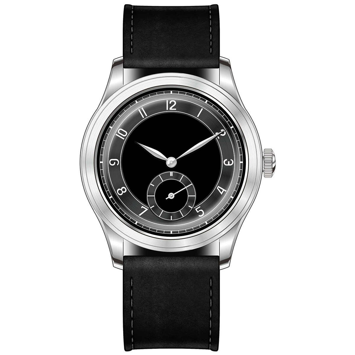 NIEUWE PIERRE PHILIPPE Veld Horloge Zwart Emaille Wijzerplaat Retro Pijl Pilot Horloge Mannen Mechanische Handmatige Hand Wind Horloge ST17