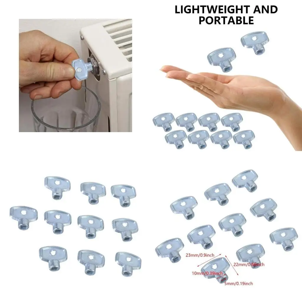 

652F 10Pcs Radiators Water Tap Plumbing Bleeder Radiators Exhaust Valves Square For Radiators Cleaning Easy to Use