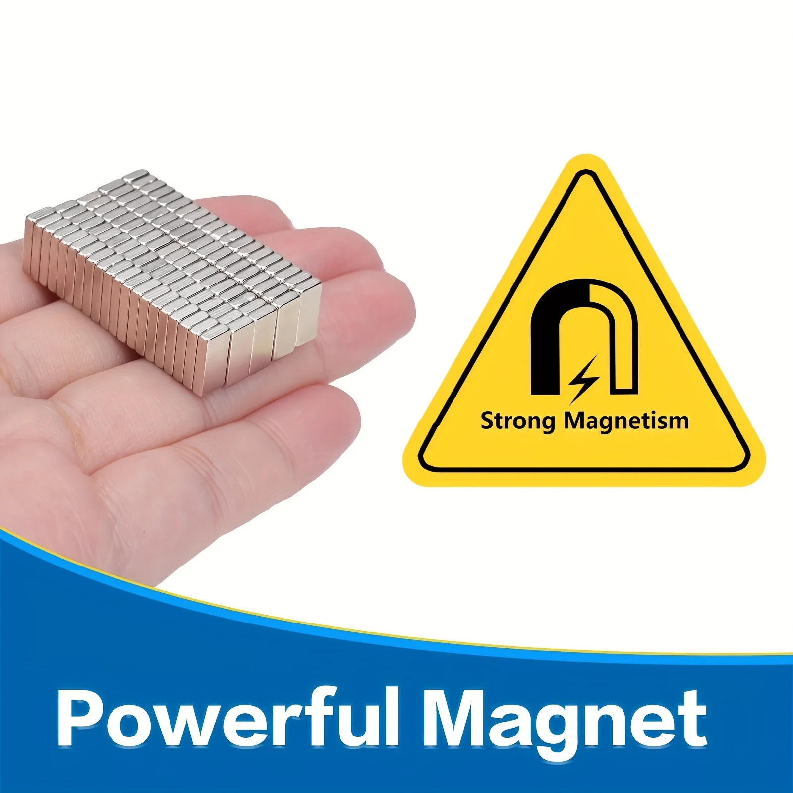 Strong Magnets Bars, Small Rectangular Magnets Heavy Duty for Office, Refrigerator Cabinets Tool Storage 10x5x2mm view 5