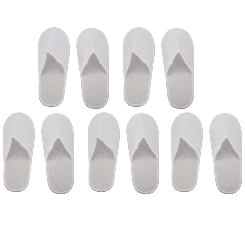 NEW-Disposable Slippers,60 Pairs Closed Toe Disposable Slippers Fit Size For Men And Women For Hotel, Spa Guest Used