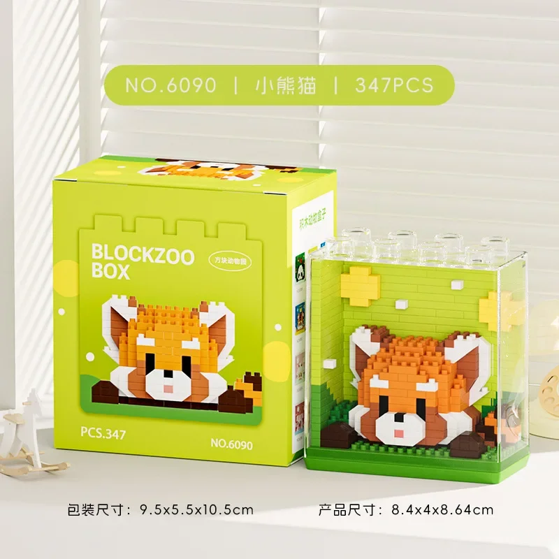 Animale Micro Building Blocks Zoo Panda Rosso Giraffa Koala Pinguino Modello di Elefante Assemblato Mini Figura di Mattoni Giocattoli Per I Regali Dei Bambini